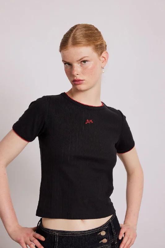dm shrunken pointelle tee purpose