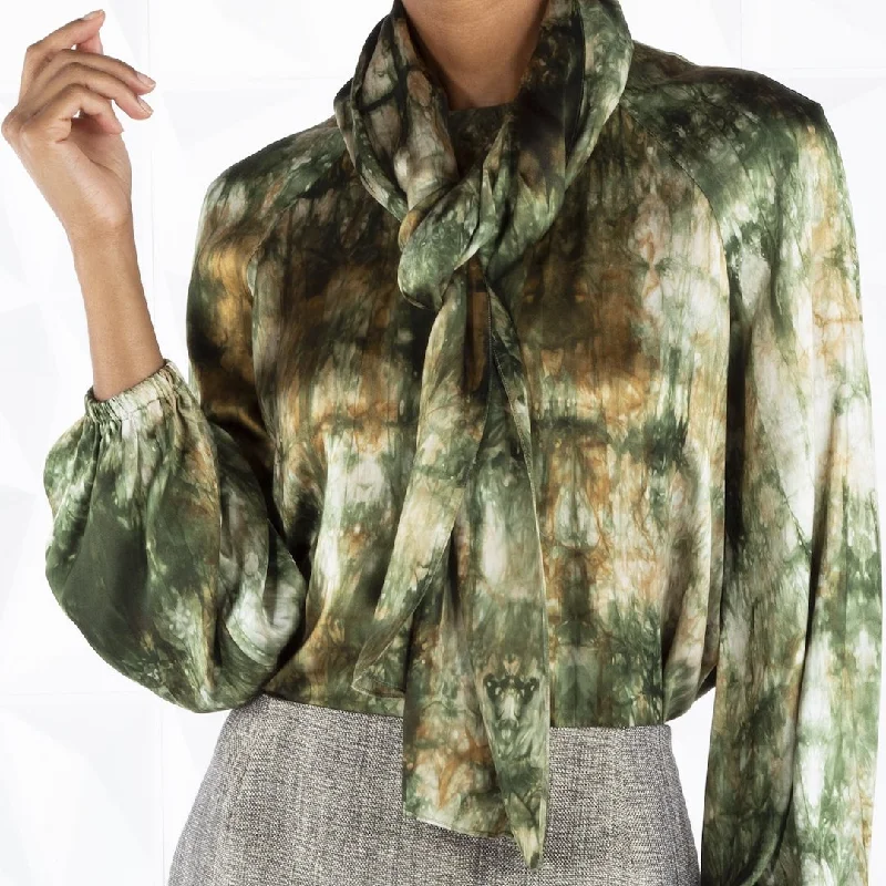 Tie Dye Camo Silk Blouse Adventure