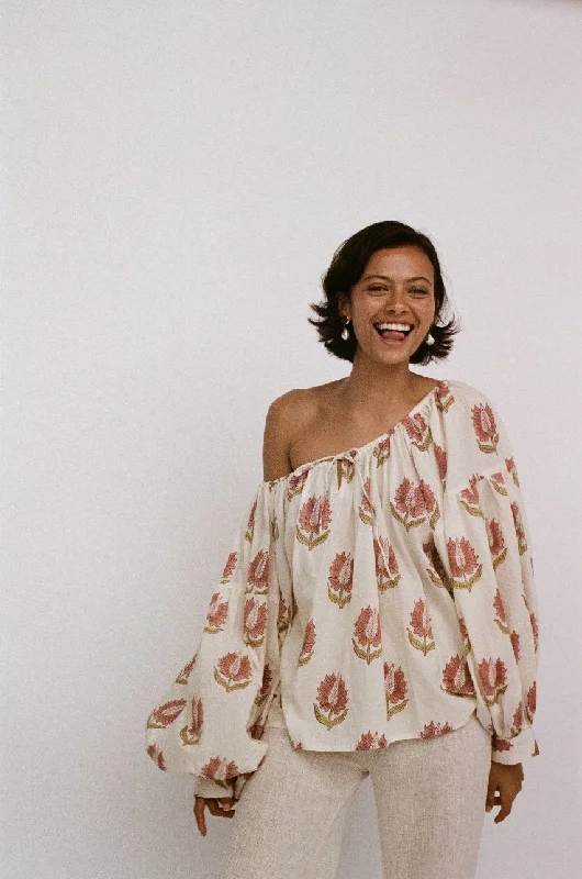 Ria Blouse ~ Strawberry Cream Bohemian Women's Free