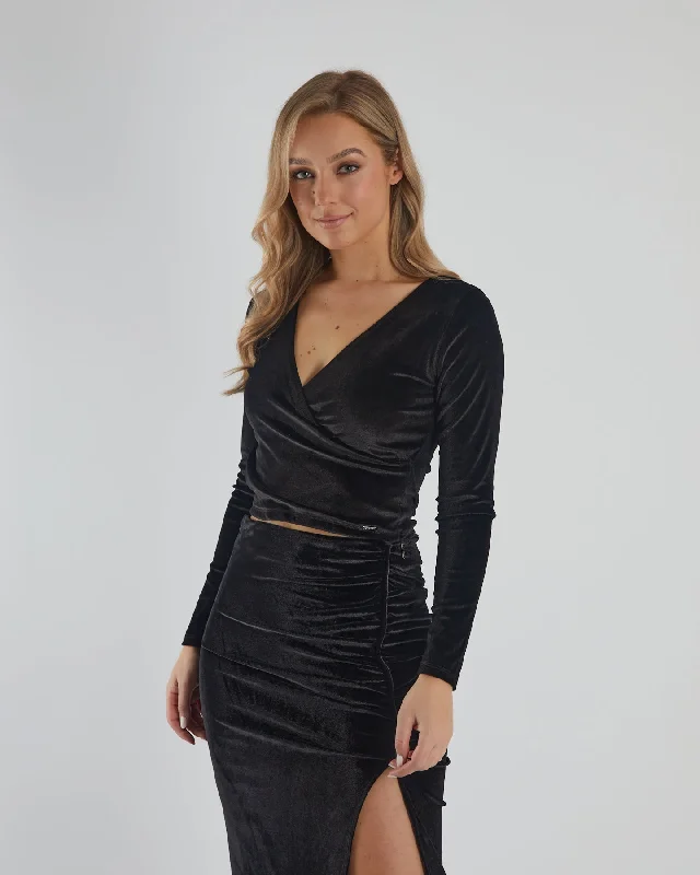 Moya Top Black Stylish Women's Neon
