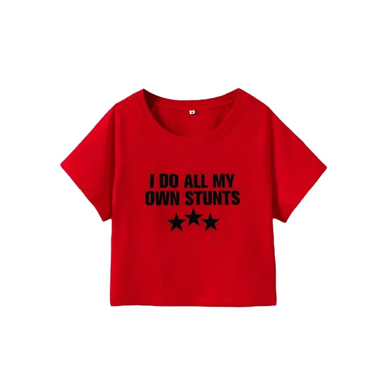 My Own Stunts Red Crop Top Dapper Women's 1920S