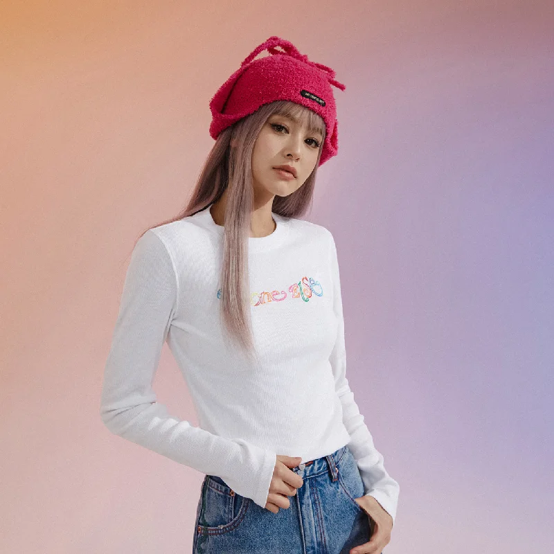 Color Embroidered Cropped T-Shirt Cool Women's Skate