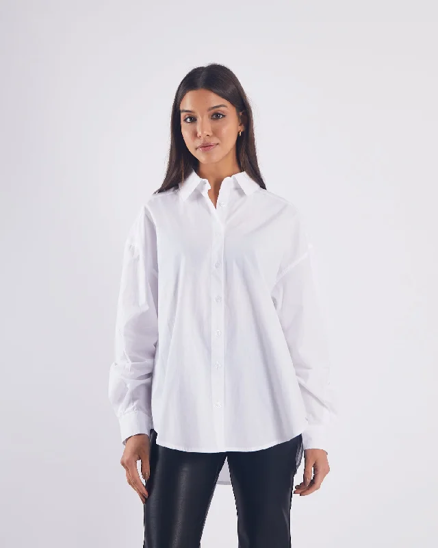 Dinah Shirt White Preppy Women's College
