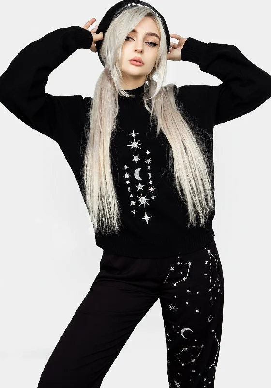 Chandra Embroidered Jumper Artistic Women's Hand - painted
