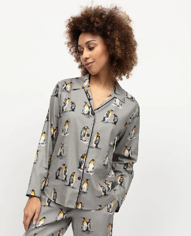 Parker Womens Penguin Print Pyjama Top Feminine Women's Soft 