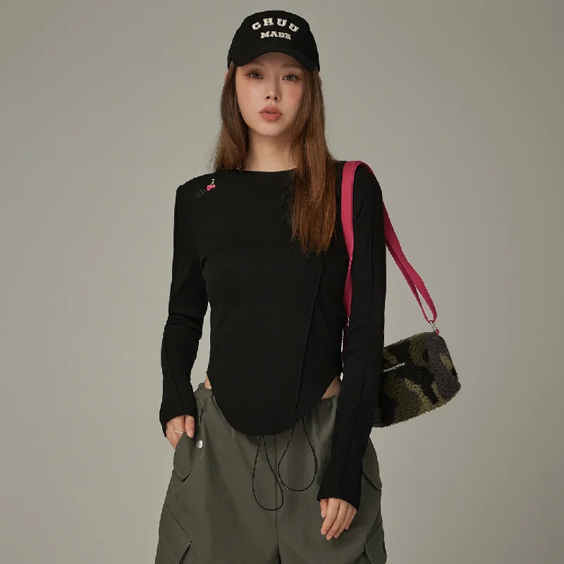 Embroidery Side Cut T-Shirt Disco