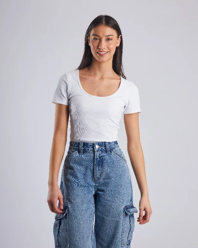 Kaleigh Body Suit White Earthy Women's Hemp - based