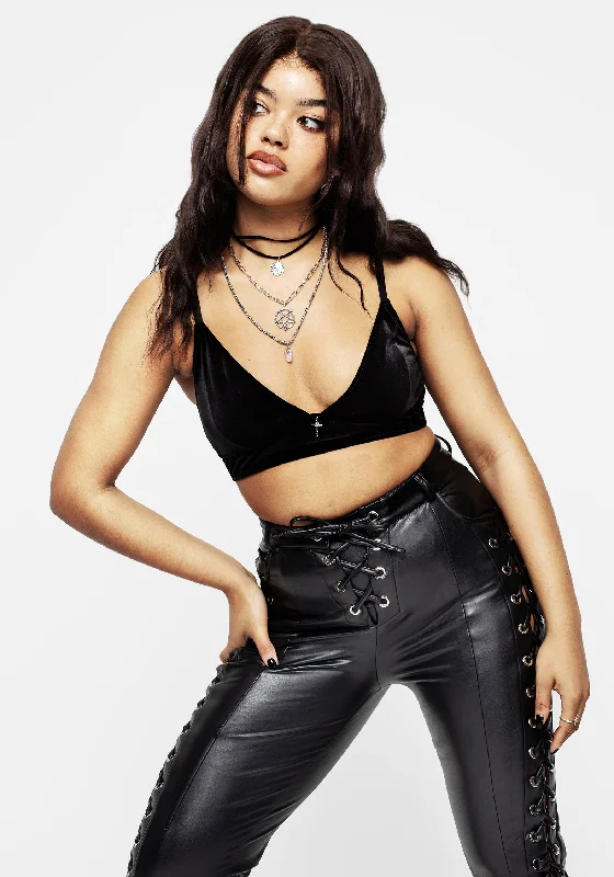 Unholy Velour Bralet Youthful Women's Pop