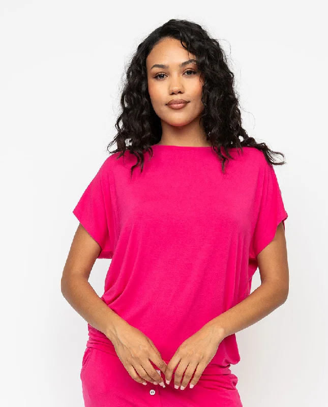 Aria Womens Slouch Jersey Pyjama Top Youthful Women's Pop