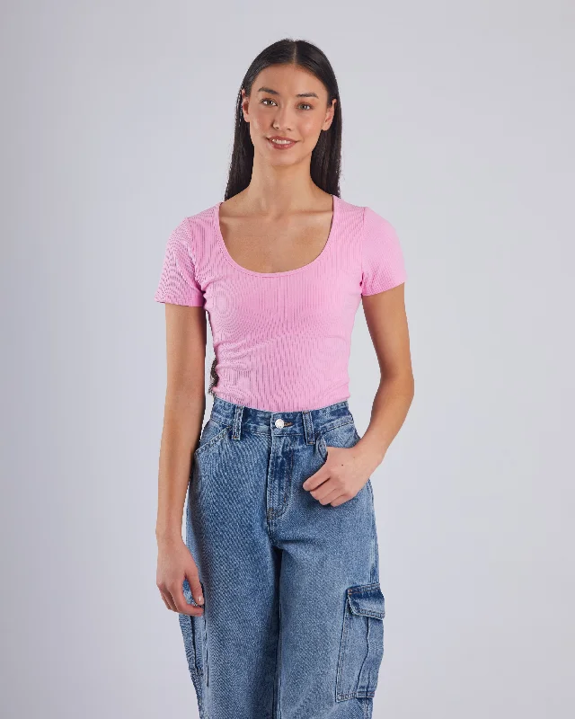 Kaleigh Body Suit Soda Pink Classic Women's Pin - striped