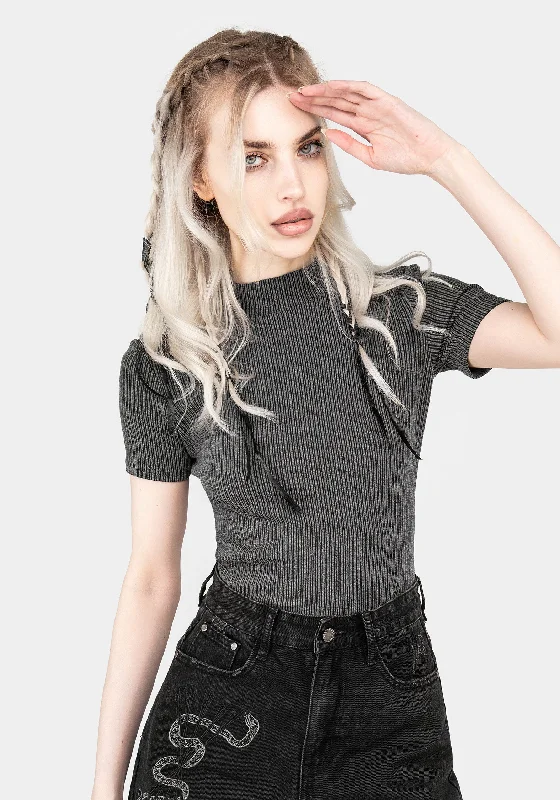 Bryony Striped Crop Top Practical Women's Quick - dry