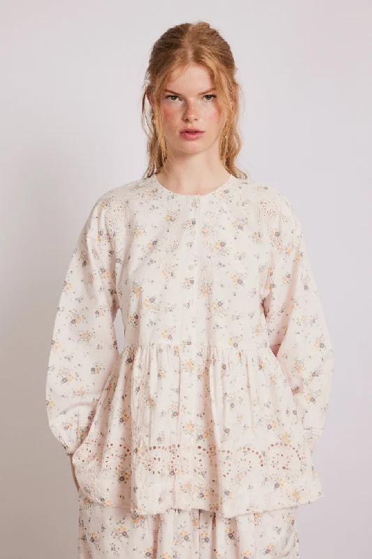 gretchen blouse - vintage ditsy performance