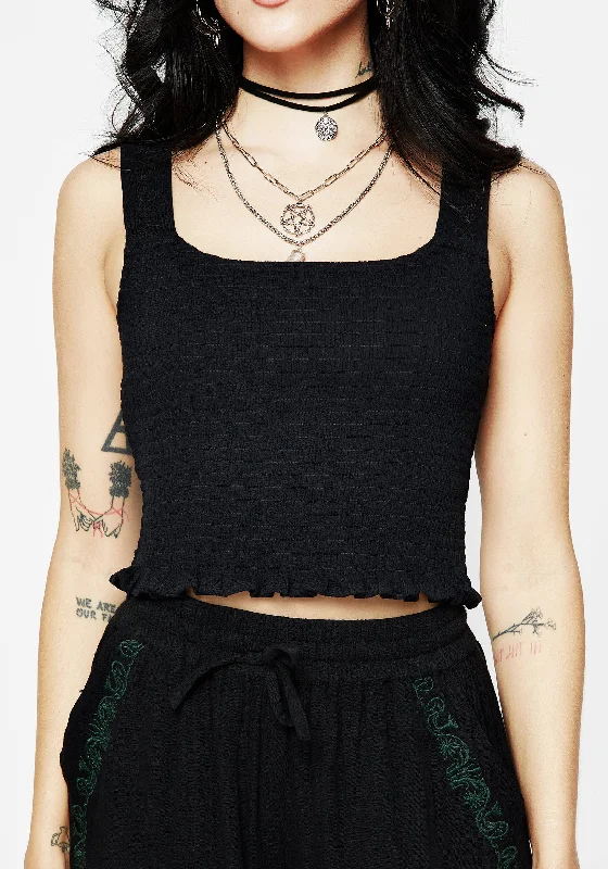 Damiana Shirred Crop Top Contemporary 
