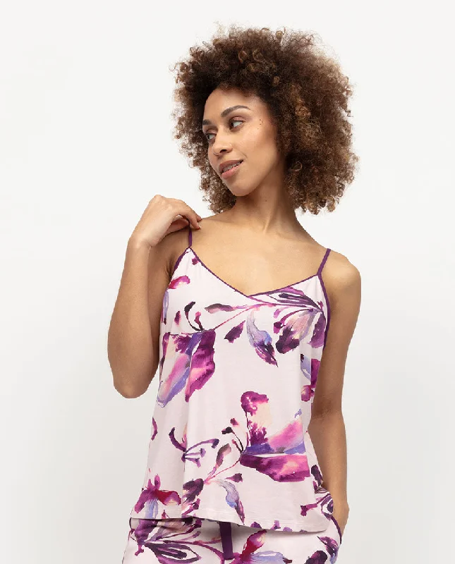 Colette Womens Floral Printed Jersey Cami Laid - back Women's Style