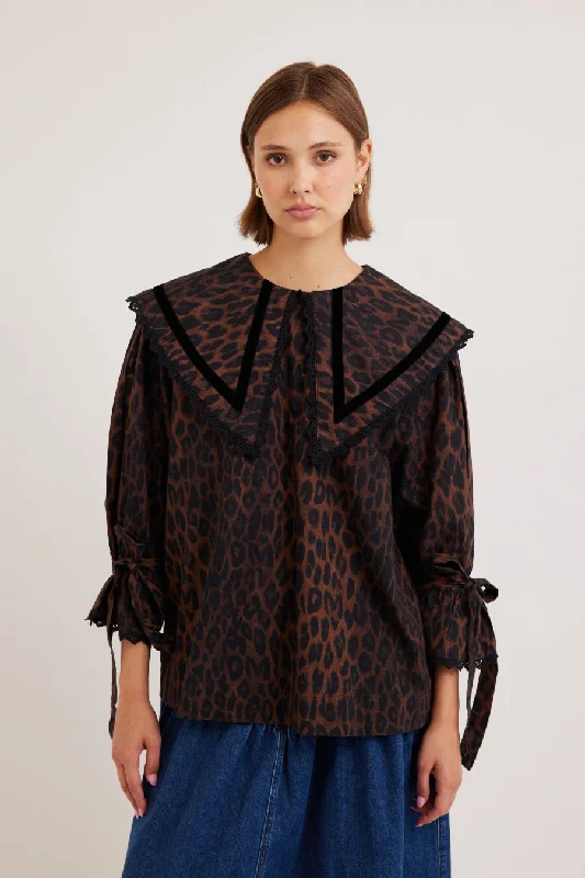 candice blouse - leopard Sharp Women's Italian