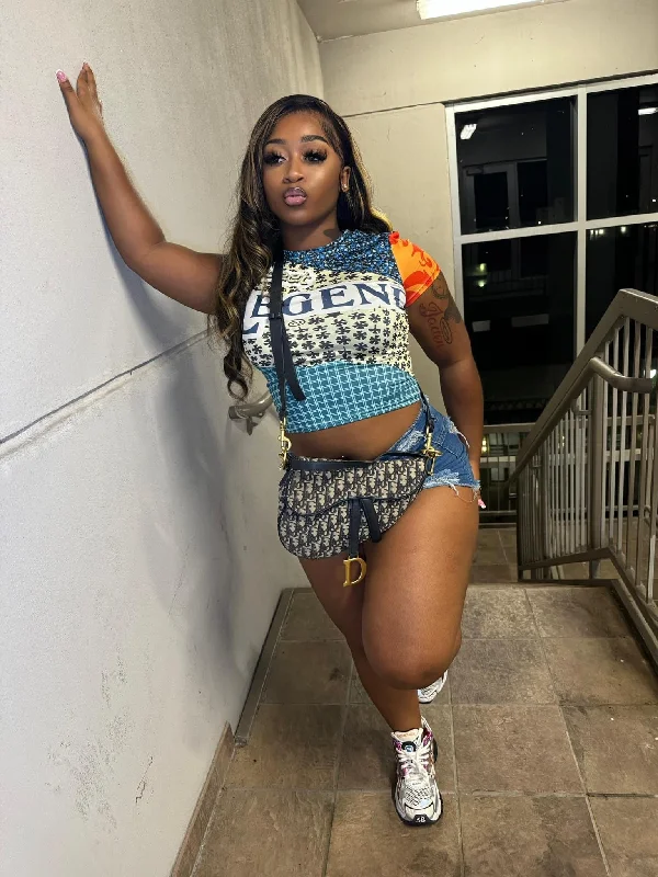 Legend Multicolor Crop Top Refined Women's 