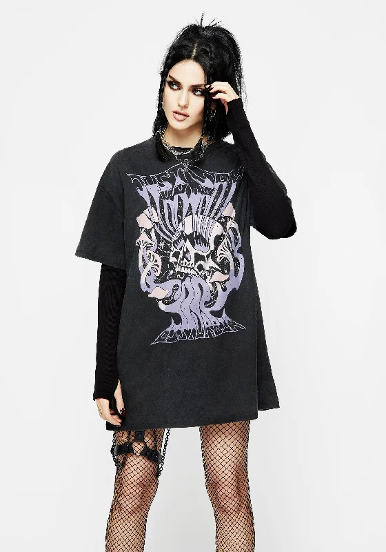 Just Say Know Mushroom Tee Dress Cool Women's Skate