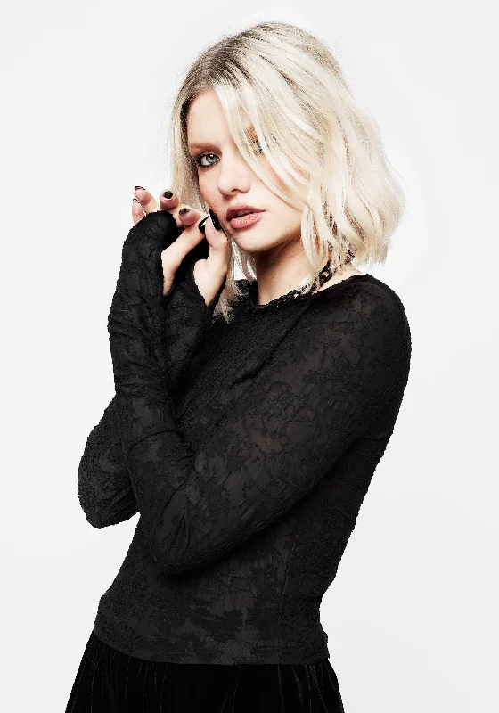 Melica Textured Long Sleeve Top European