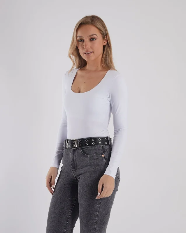 Kellece Body Suit White Refined Women's Velvet