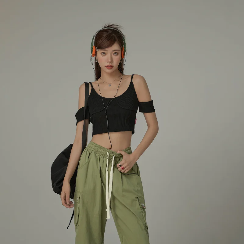 Off The Shoulder Strap Slim Top Compression