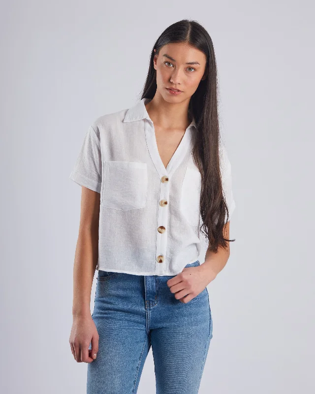 Flavia Shirt Dove White Streetwear Style for 