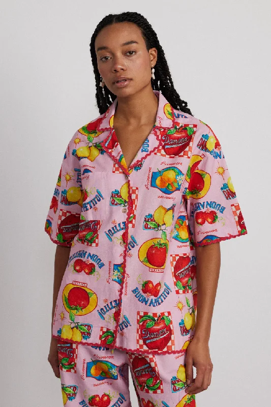 chlo shirt - fruit labels Traditional Women's Wool