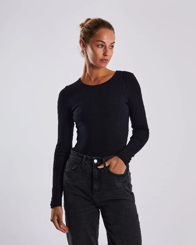 Britta Bodysuit Black Bold Women's Animal Print