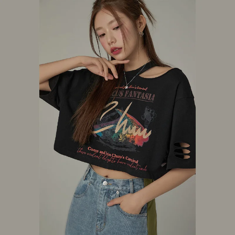 Chuu Carnival Slit Cropped T-Shirt purpose
