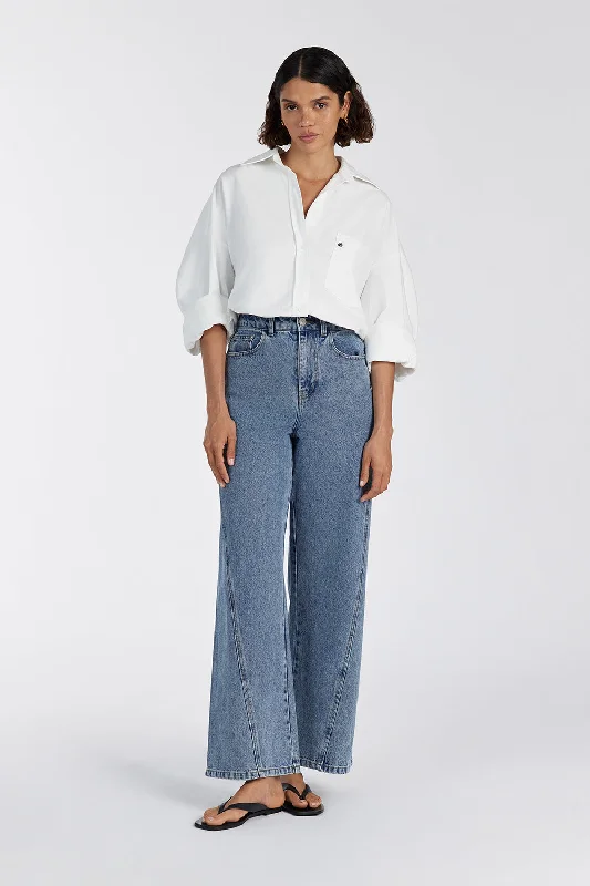 RHEA WHITE OVERSIZED COTTON SHIRT Street