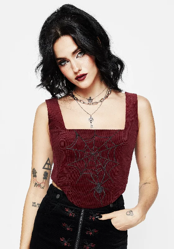 Webcatcher Embroidered Corset Top Business