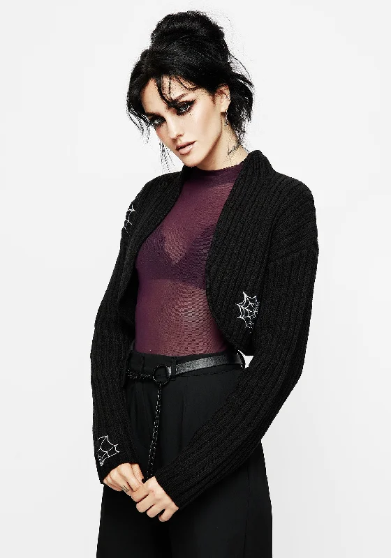 Catch Feelings Embroidered Knit Bolero Traditional Women's Wool