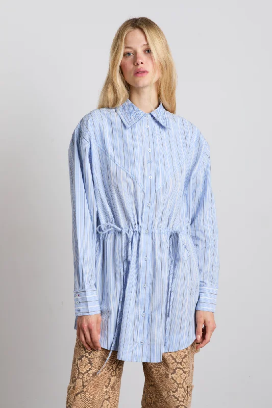 romy embroidered shirt - narrow business stripe Sporty Women's Tennis