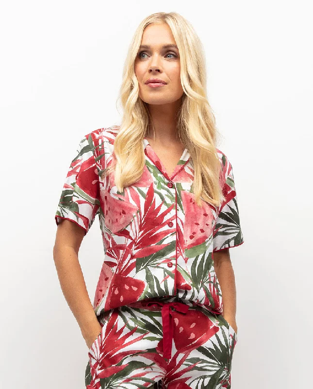 Mel Watermelon Print Pyjama Top Luxurious Women's High -  end