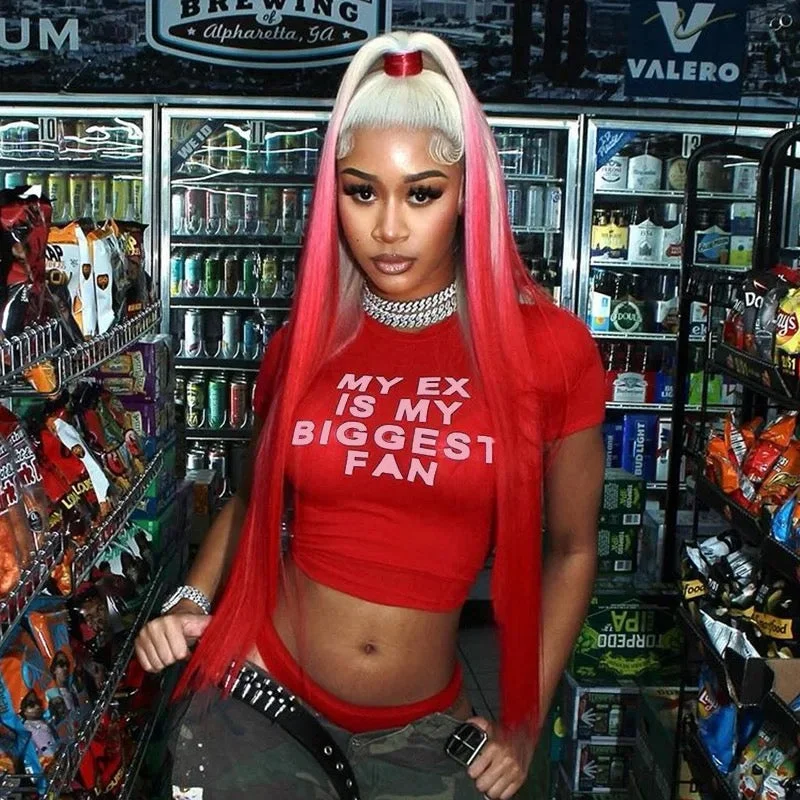 Biggest Fan Red Crop Top Sustainable Organic