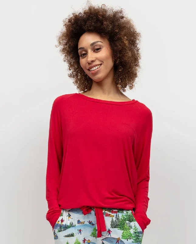 Montana Womens Slouch Jersey Pyjama Top Casual Women's Loose - fitting