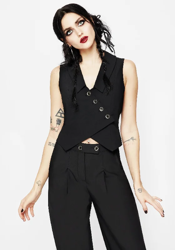 Moonage Asymmetric Waistcoat Laid - back Women's Vibe