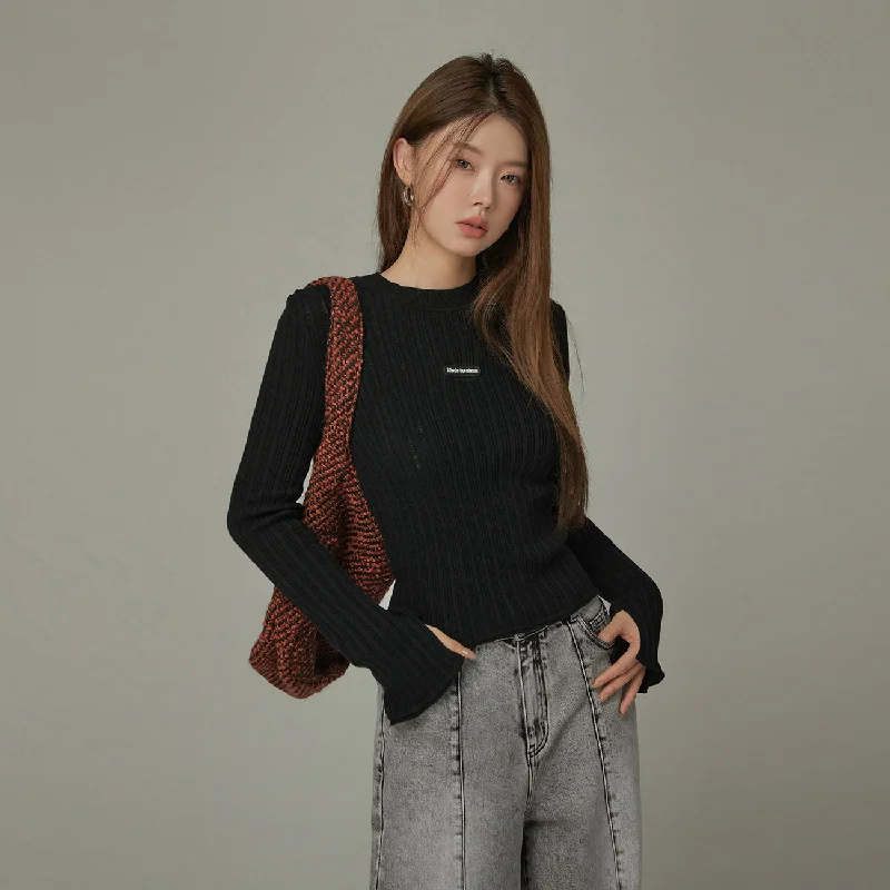 Ribbed Basic Knit Top Australian Beach