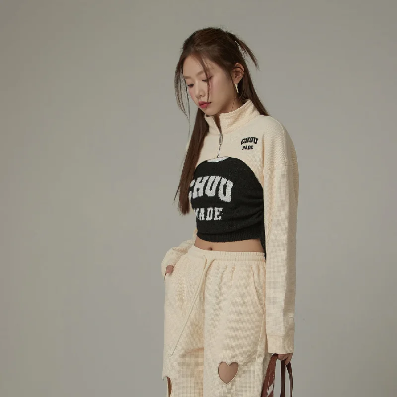 Bolero Sweatshirt Zip-Up Refined Women's Classic 