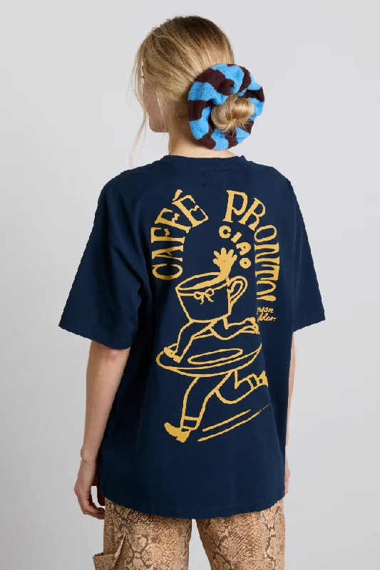 cafe pronto boyfriend tee - navy Refined Women's Velvet