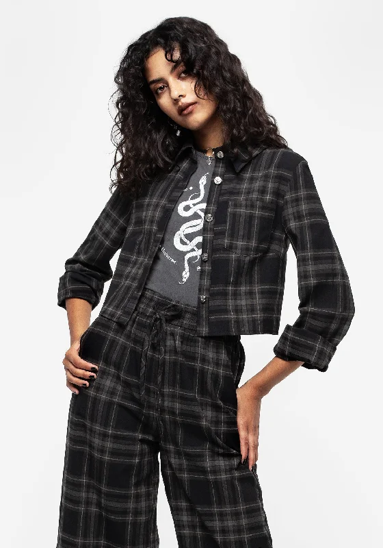 Clover Check Crop Shirt Compression