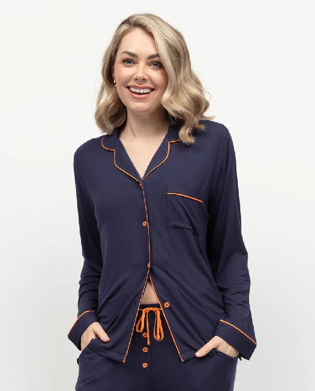 Taylor Womens Revere Jersey Pyjama Top Edgy Women's Punk