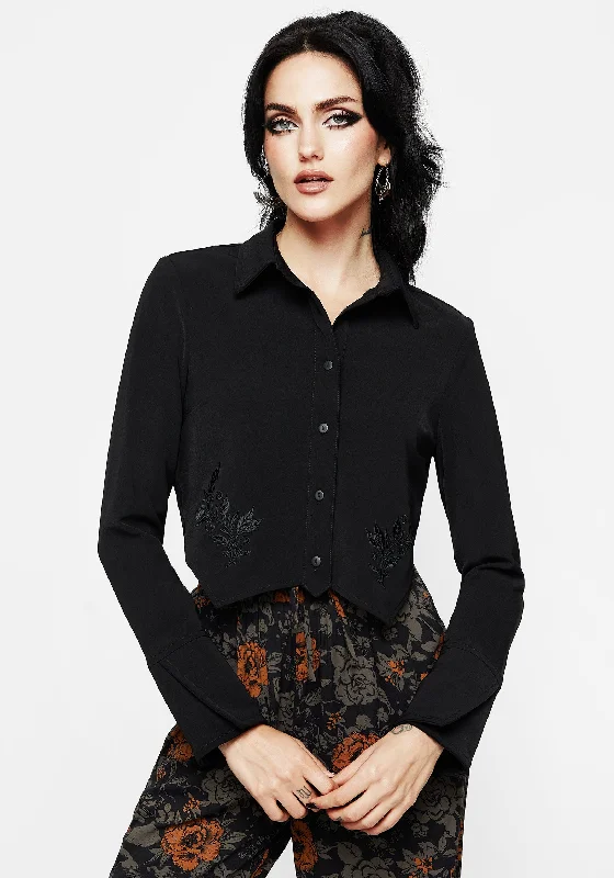 Linden Embroidered Crop Shirt Confident Women's Power