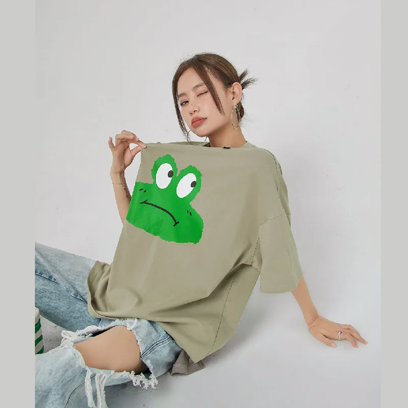 Frog With Moods Damage T-Shirt Confident Women's Power