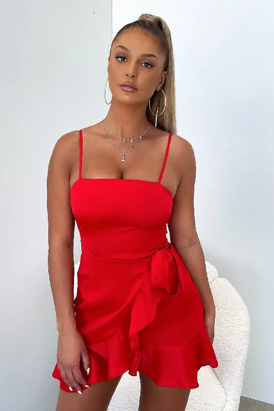 Grace Dress - Red Silk Polished Women's Silk