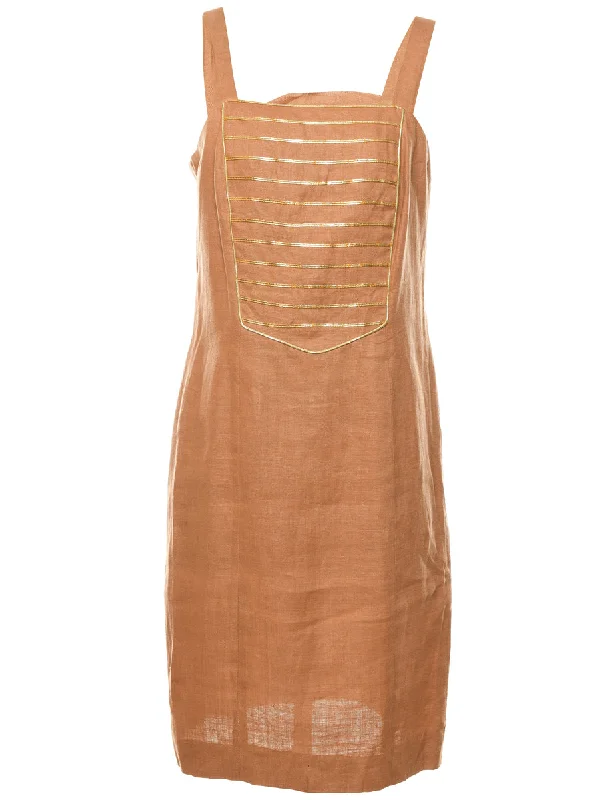 Light Brown Dress - M Streetwear Style for 