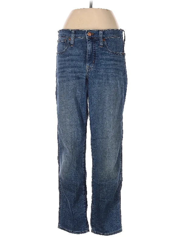 Mid-Rise Boyjeans Jeans in Medium Wash Tough Women's Military - inspired