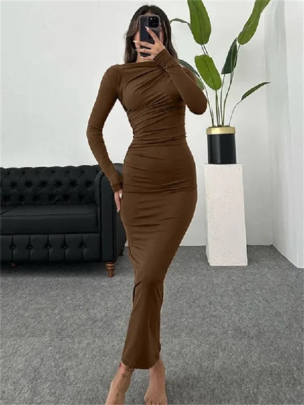 Mariam Luxe Pleated Maxi Dress Refined Women's Velvet