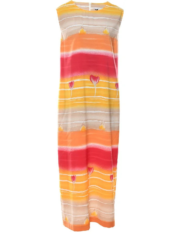 Floral Print Dress - XL Country