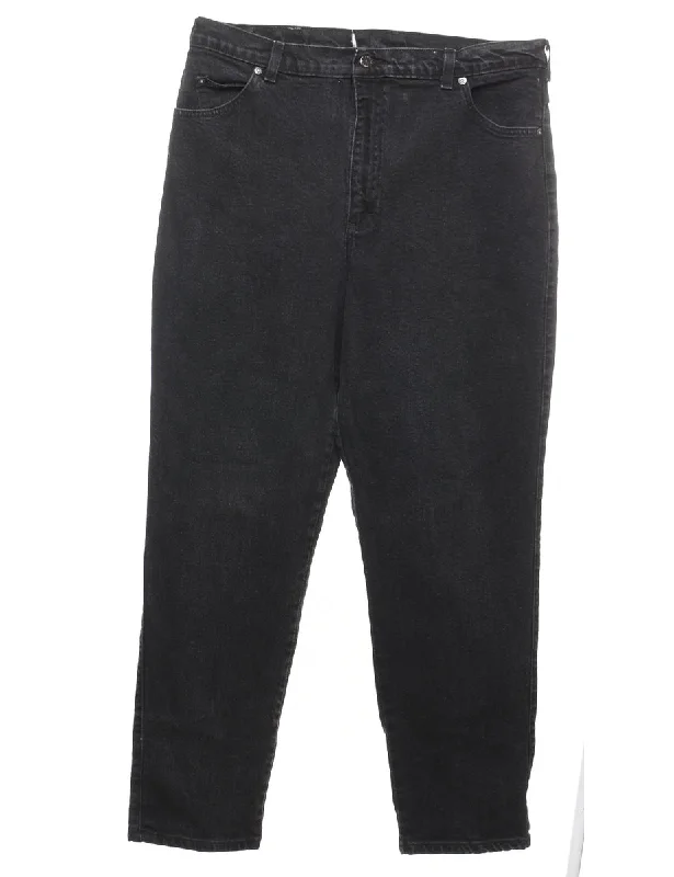 Black Tapered Lee Jeans - W34 L30 Practical Women's Quick - dry
