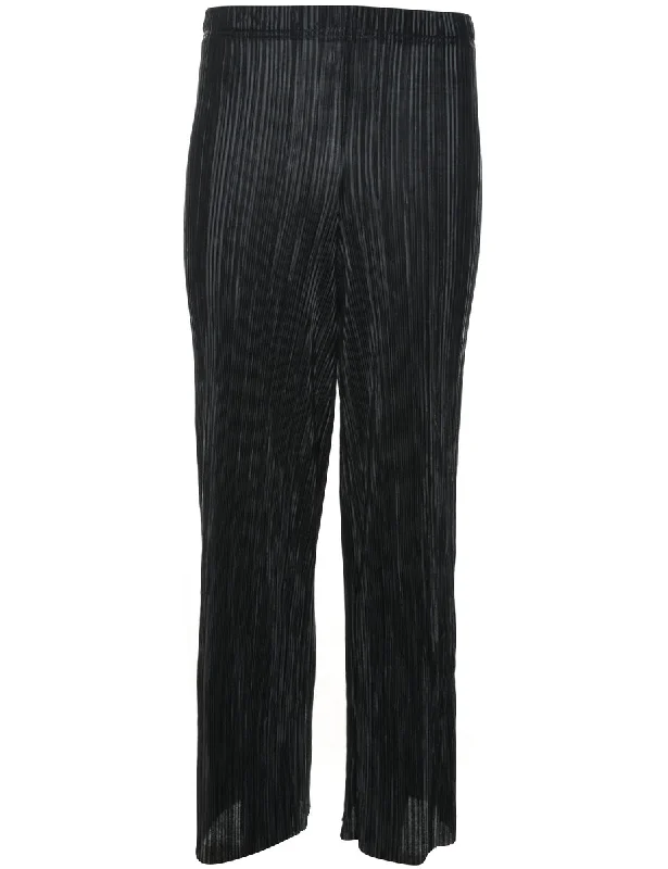 Black Culotte Style Trousers - W28 L29 Stylish Women's Neon